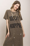 DIRTY HIPPIE PAINT SPLASH OVERSIZED DRESS