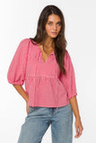 Ferlita Cherry Gingham Top