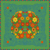 Posies Bandana & Scarf Ring (Green) & Scarf Ring