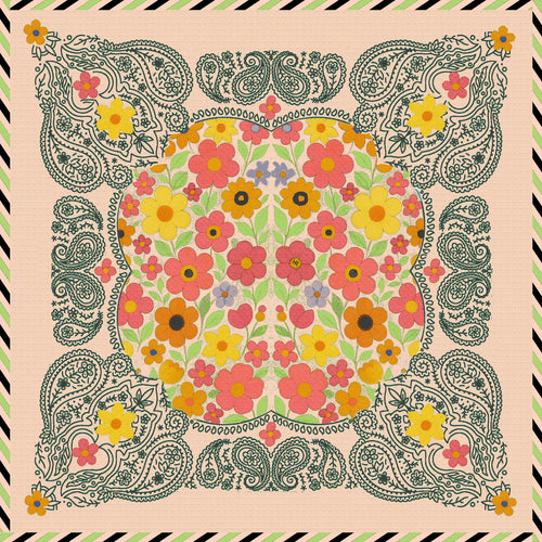 Posies Bandana (Pink) & Scarf Ring