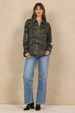 Printed Tencel Quarter Zip Top