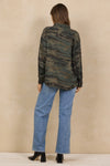 Printed Tencel Quarter Zip Top