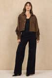 Vintage Brown Crop Suede Fringe Jacket