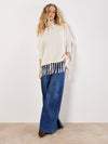 Roll Neck Fringe Poncho