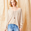 Garfield Oversized Hi Lo V-Neck Sweater
