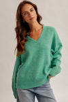 V-NECK EVERYDAY ESSENTIAL LOOSE FIT SWEATER