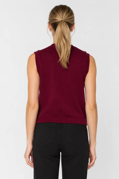 Gretchen Vest in Dark Cherry