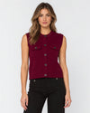 Gretchen Vest in Dark Cherry