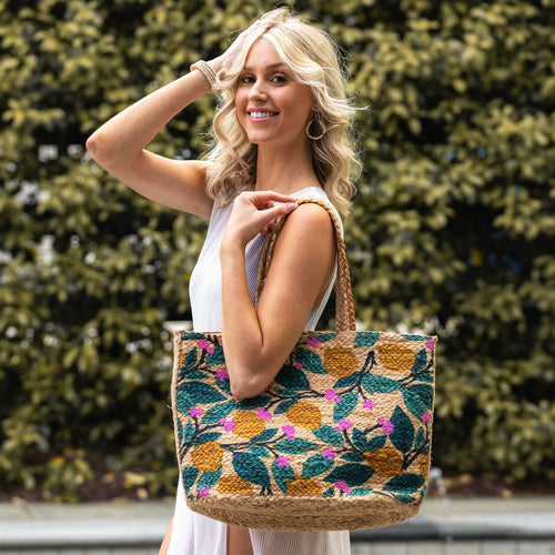 Capri Jute Bags - Floral