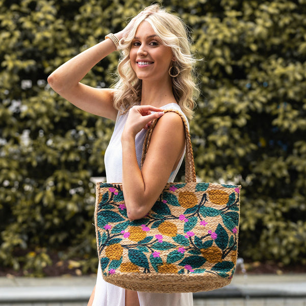 Capri Jute Bags - Floral