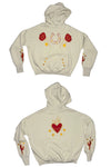 Western Oversized Hoodie in Beige