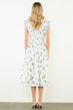 Short Sleeve Sailboat Midi Dress