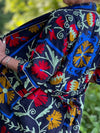Hand Embroidered Suzani Robe - Navy