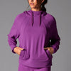 Cozy Paneled Hoodie in Violet