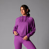 Cozy Paneled Hoodie in Violet