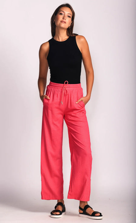 Cozy Wide Leg Pant with Stripe