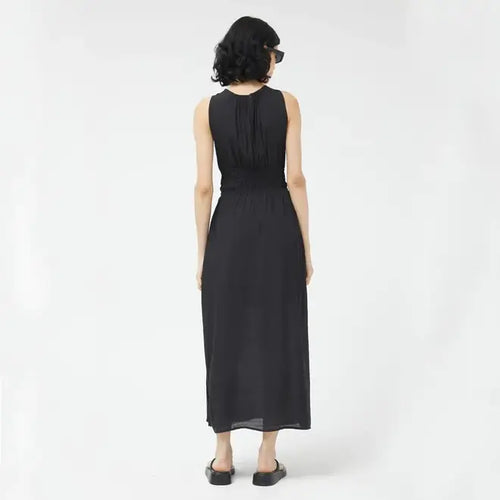 Compania Long black sleeveless dress