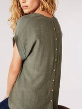 Apricot Slu Bhimmer V-Neck with Back Button Detail