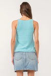 EMERY SCOOP NECK TANK CERULEAN