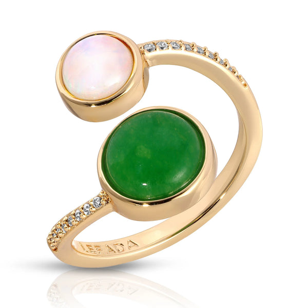 Penelope Wrap Ring - Jade/Opal