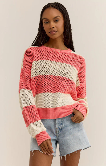 V Neck Stripe Sweater