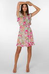 INESSA PAINTED FLORAL DRESS