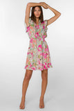 INESSA PAINTED FLORAL DRESS