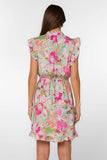 INESSA PAINTED FLORAL DRESS