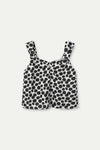 Terrazzo print strappy top