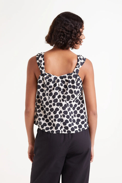Terrazzo print strappy top