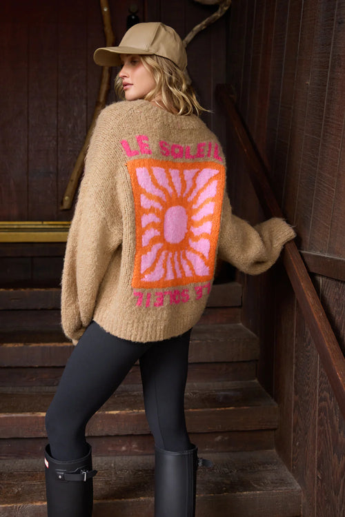 Jacquard Crew Neck Sweater