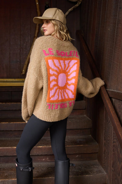 Jacquard Crew Neck Sweater