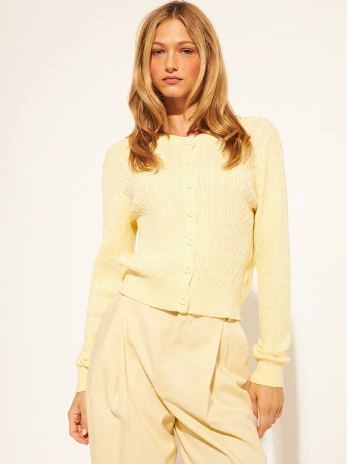 Monroe Cardigan in Buttercream