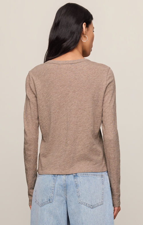 Junie Long Sleeve Tee - Heather Ash