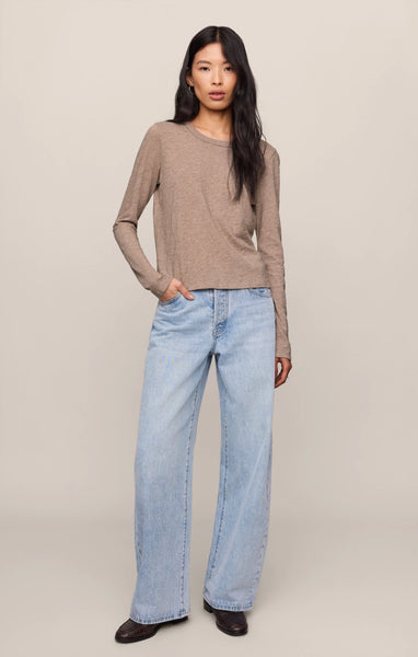 Junie Long Sleeve Tee - Heather Ash