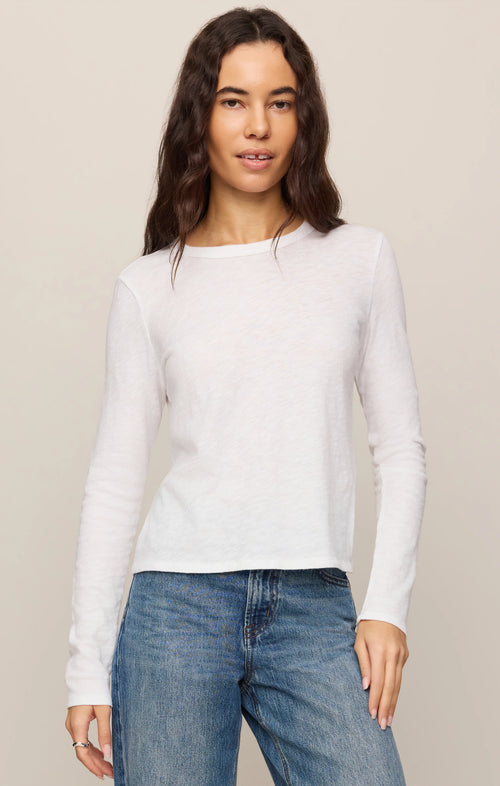 Junie Long Sleeve Tee - White