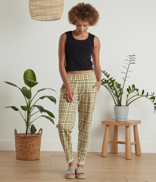 Olive Plaid Pant