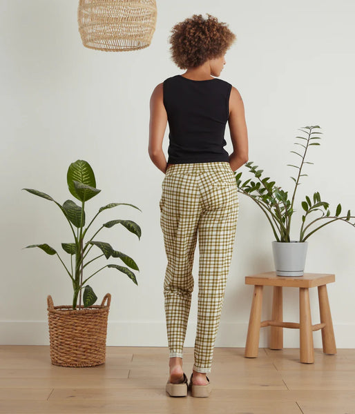 Olive Plaid Pant