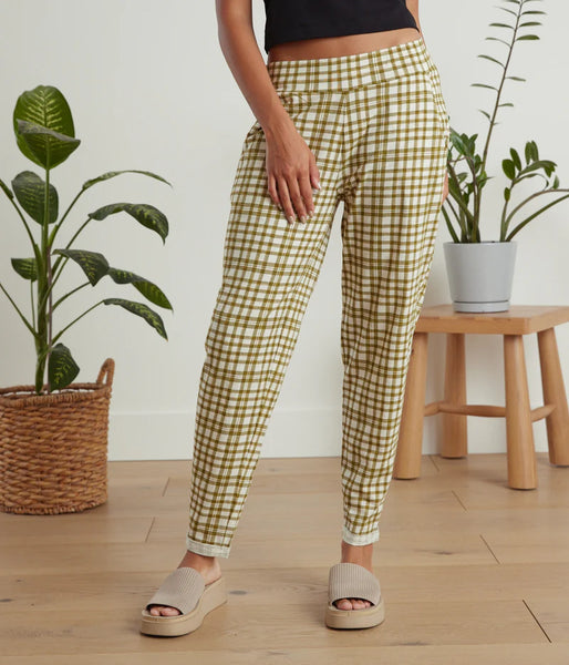 Olive Plaid Pant