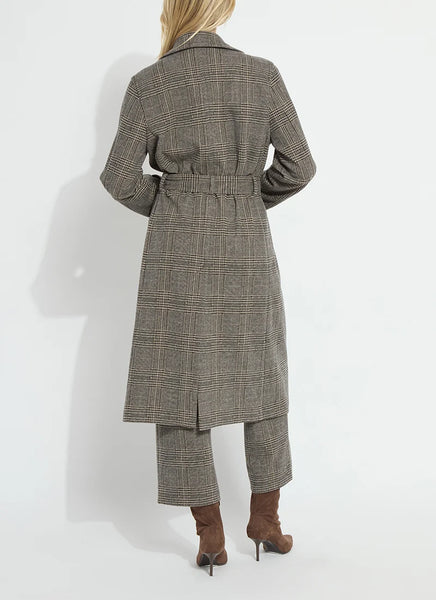 Marla Brushed Ponte Belted Trench Coat