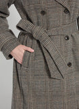Marla Brushed Ponte Belted Trench Coat