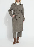 Marla Brushed Ponte Belted Trench Coat