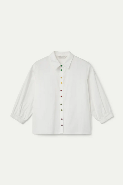 Multi Colored Jewel Button Blouse