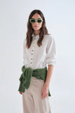 Multi Colored Jewel Button Blouse