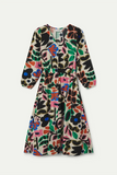 Neo Garden Print Midi Dress