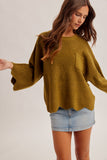 Scalloped Edge Sweater