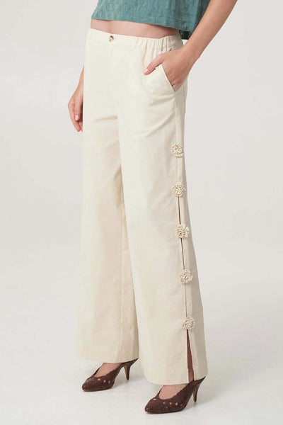 Flowers Blooming Pant in Off White