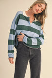STRIPED RUGBY SWEATER