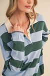 STRIPED RUGBY SWEATER