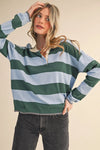 STRIPED RUGBY SWEATER